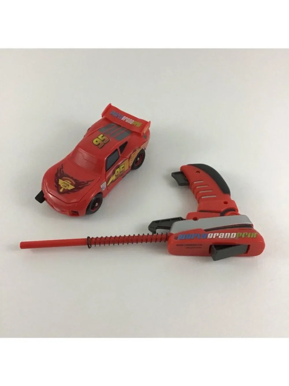 Disney Pixar Cars World Grand Prix Racers McQueen Launcher Pop Off Doors Hood